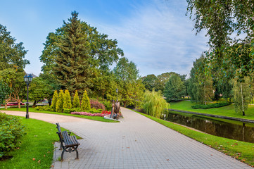 Urban park in Riga.