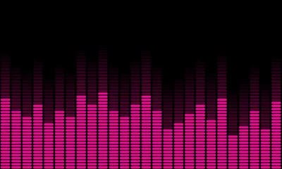 Rolgordijnen Graphics of music equalizer on black background © pentortorpong