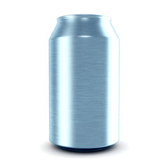 Beer and soda can isolated on white background