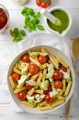 Pasta salad with pesto