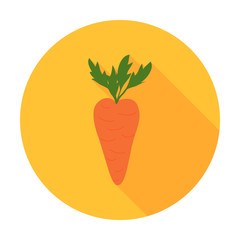 Carrot flat circle icon