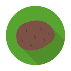 Potato flat circle icon