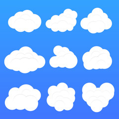 Clouds collection, isolated