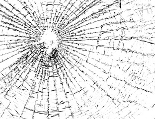 Broken glass grunge texture white and black. Sketch abstract to Create Distressed Effect. Overlay Distress grain monochrome design. Stylish modern background for print products. Vector illustration.