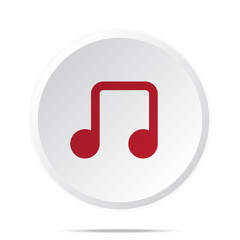 Red Notes icon on white web button