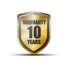 10 Years Warranty shield