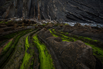 The geological rock formations of Barrika