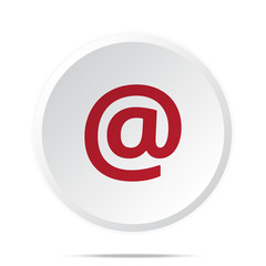 Obraz premium Red E-Mail icon on white web button
