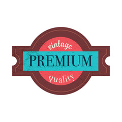 Premium quality label in vintage style