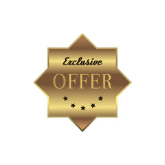 Exclusive offer label, simple style