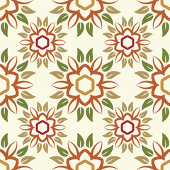 flower leaves seamless pattern