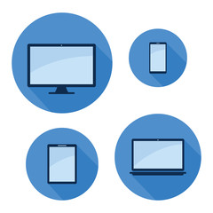 monitor phone tablet laptop icon set