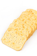 Crisp cookies isolated over white background