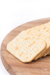 Cheese snacks on the wooden board