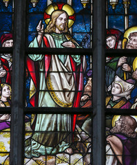 Obraz na płótnie Canvas Stained Glass - Sermon on the Mount