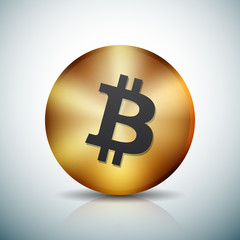 Bitcoin button sign