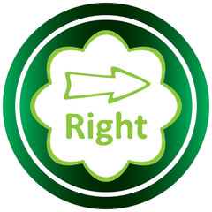 Green icon right arrow