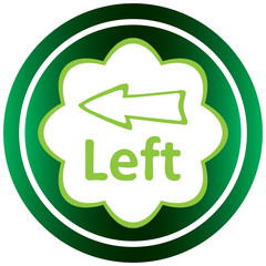 Green icon left arrow