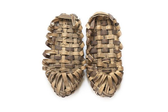 Pair of bast shoes