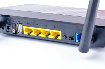 Black Wireless Router