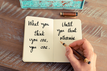 Handwritten proverb as inspirational concept image