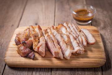Roasted pork.