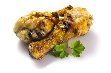 Muslos asados de pollo