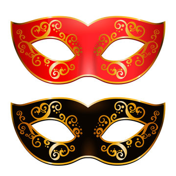 Vector back venetian carnival mardi gras party mask