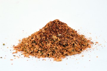 Mountain of spices with spaghetti