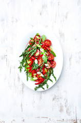 Cherry Tomato and Arugula Salad with Spring Onion 