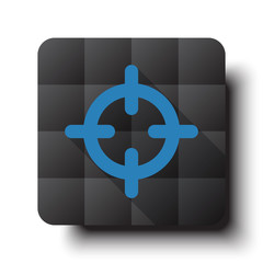 Flat Scope icon on black app button with drop shadow