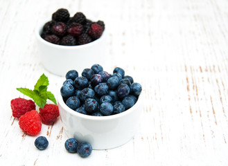 bowls with berries