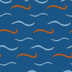 Vector seamless texture. The pattern of abstract waves.