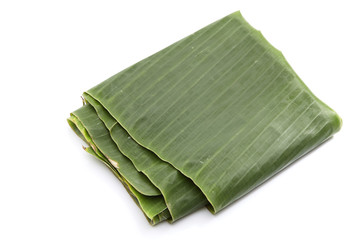 Green banana leaf