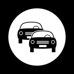 Black and white car icon