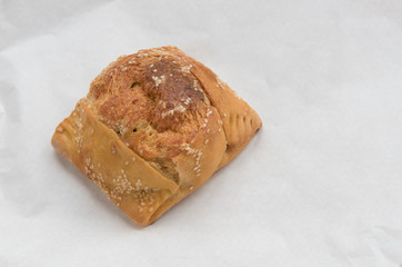 Homemade cypriot easter cheese pastry , flaouna