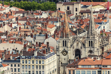 Roofs of Old Town in Lyon