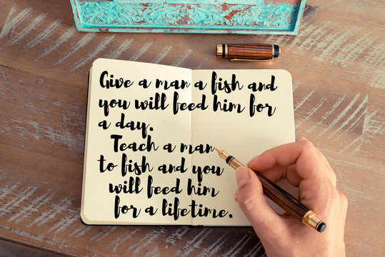 Handwritten quote as inspirational concept image