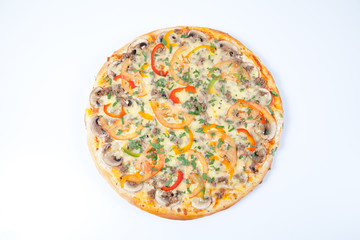 Fresh round pizza