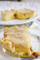 potatoes timbale stuffed with mozzarella and cured ham