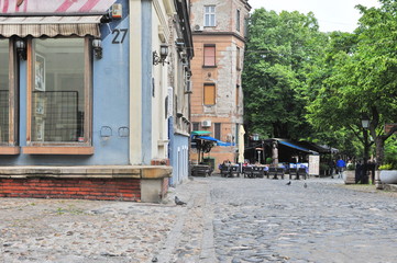 View of the Skadarska pedestrian street in centre of Belgrade