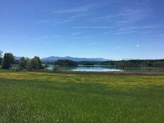 ostersee und alpen