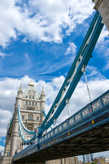 Fototapeta premium London, upward view of the Tower Bridge