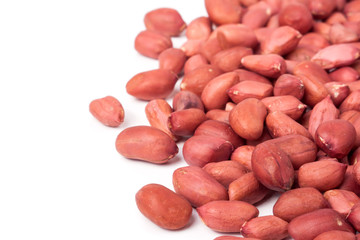 peeled peanut isolated on a white background