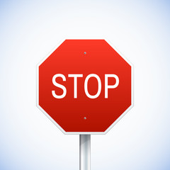 Red stop sign