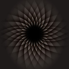 Dark Geometric Flower. Abstract Background - 111324955