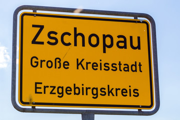 Ortstafel Zschopau