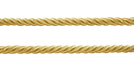 gold  rope isolated on white background