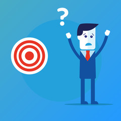 Businessman concept find target