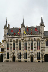 Fototapeta na wymiar bruges town hall, Belgium